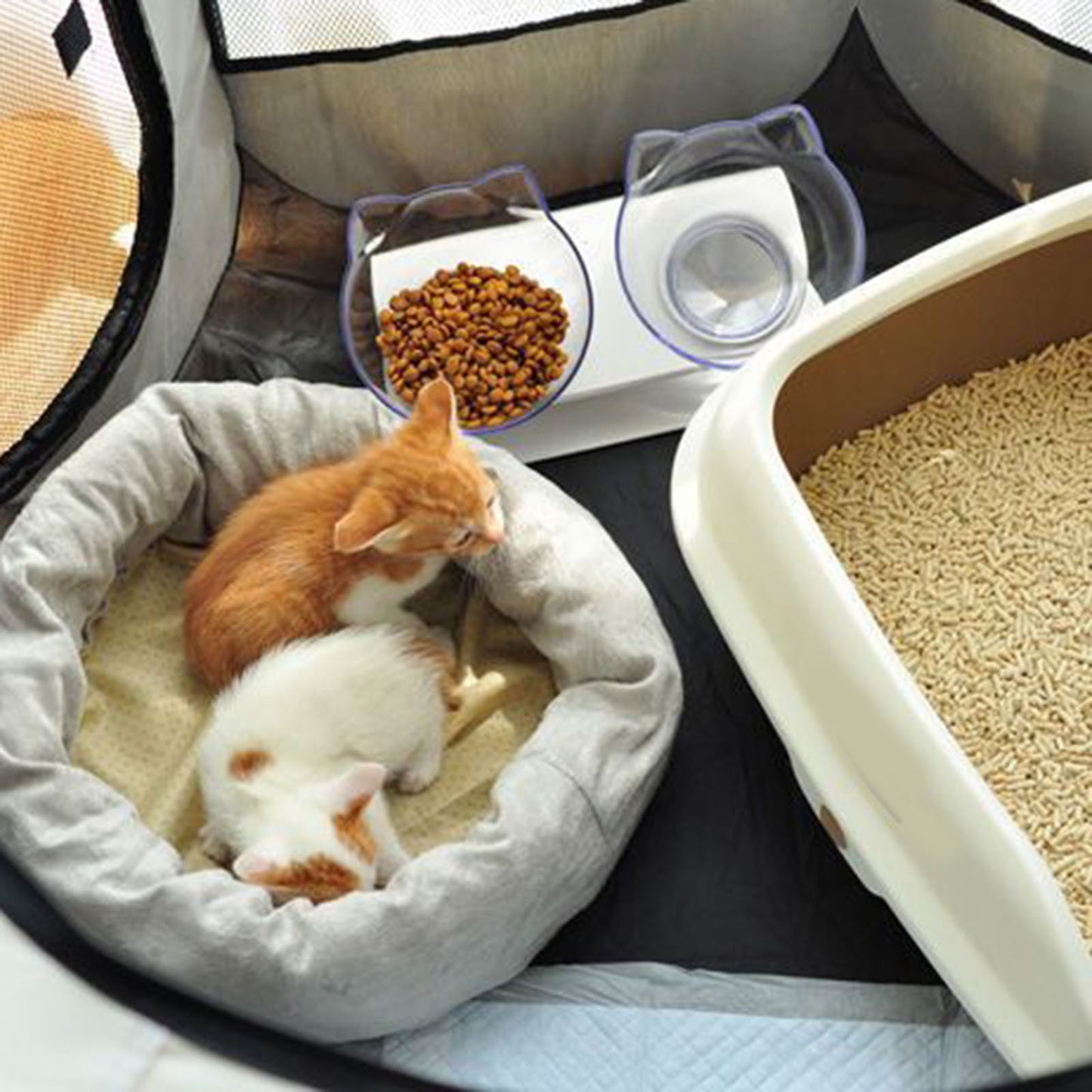 Portable Soft Dog & Cat Crate with Breathable Mesh, Foldable & Easy to Clean, 91cm