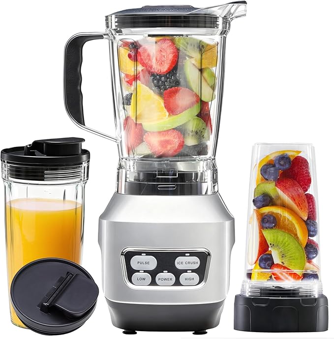 1.5L Portable Countertop Blender - Multi-Functional Milkshake Maker