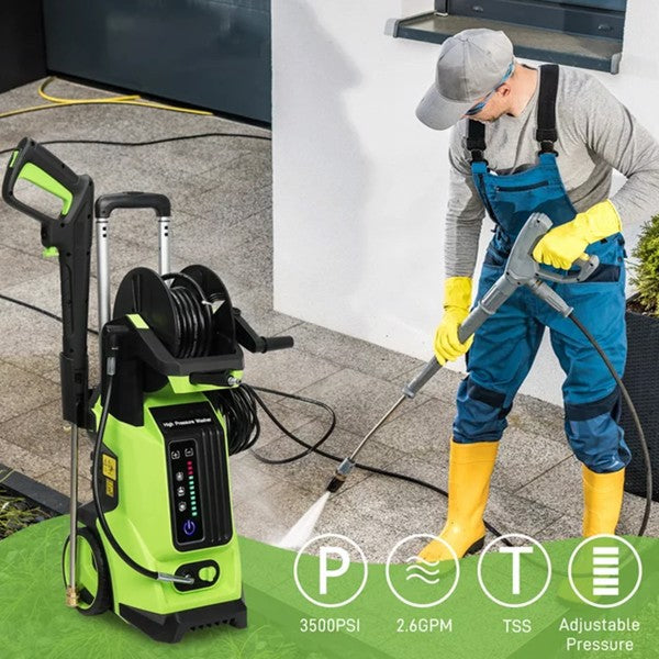 High Pressure Washer for Home Cars & Patio Cleaning 3800 PSI 1800W