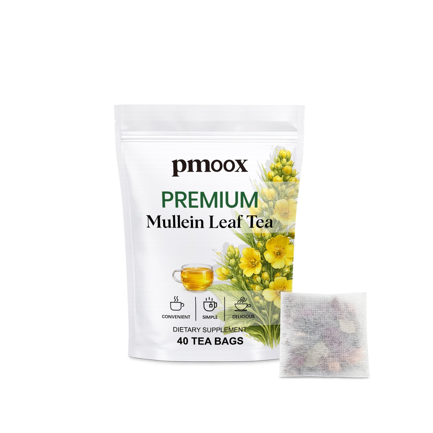 Erigeron Pubescens Leaf Tea Bags - Herbal Health Tea, 40 Count