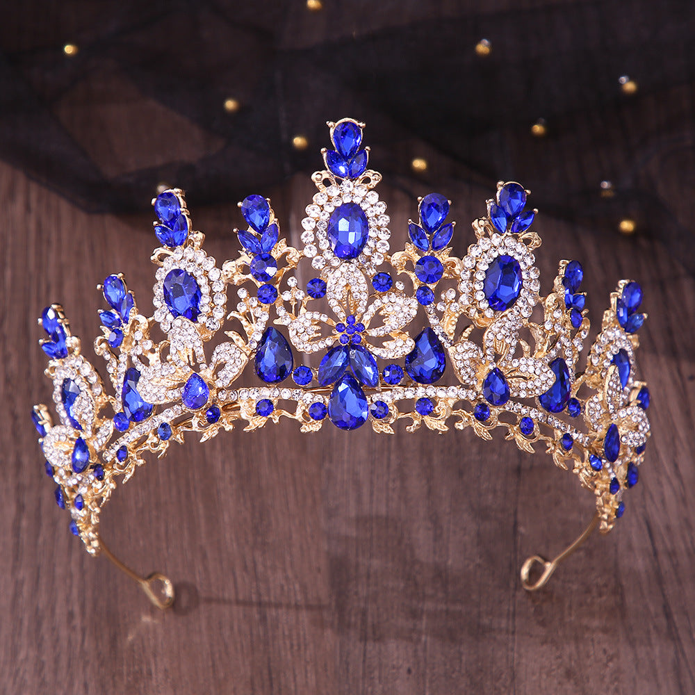 Luxury Bridal Crown Headpiece with Crystal Cross Design for Wedding & Special Occasions