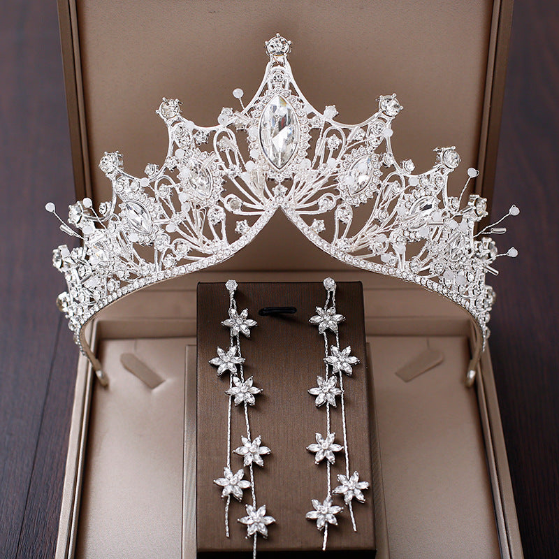 Wedding Crown Headwear Set - Gold & Silver