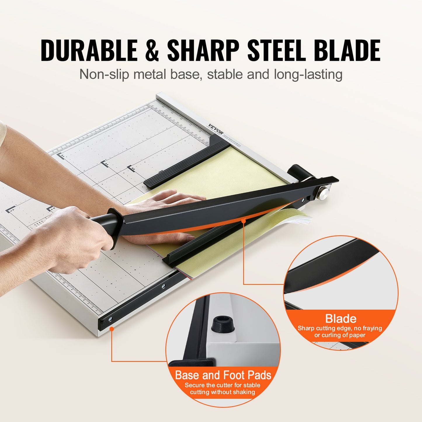 Heavy Duty Paper Cutter - 18" Cut Length, 20 Sheets Capacity