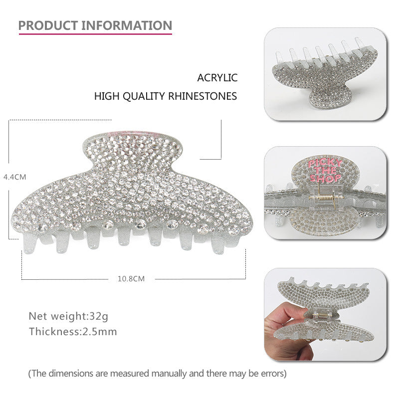 High-End Acrylic Hair Clip - Oval Design