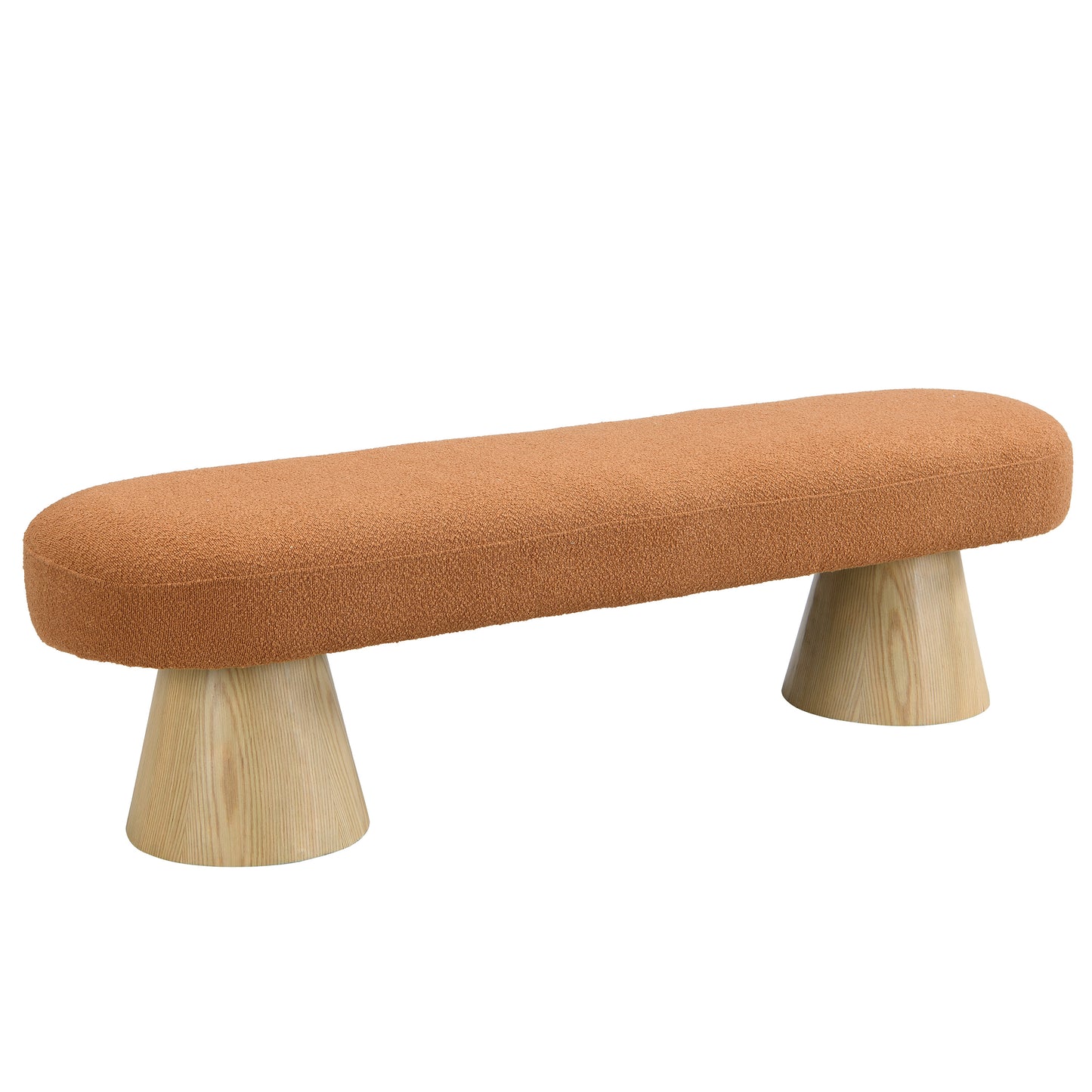 Upholstered Dining Bench for Entryway & Living Room - 64" Orange