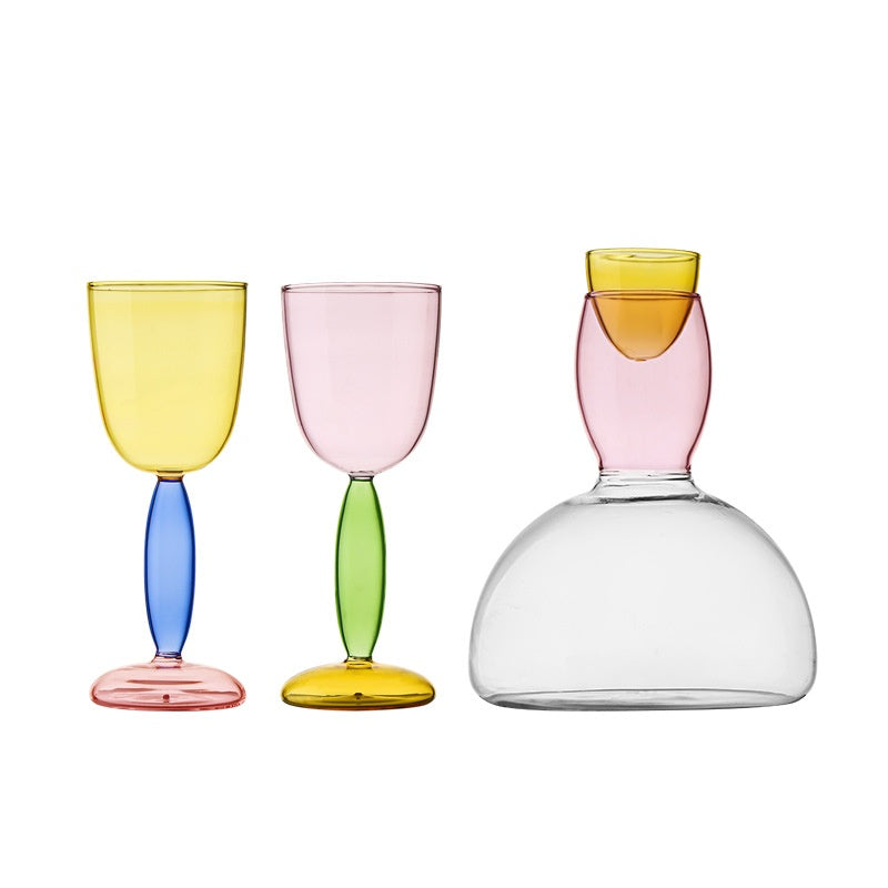 Borosilicate Handmade Red Wine Glass - Nordic Style, 260ml & 420ml Variants