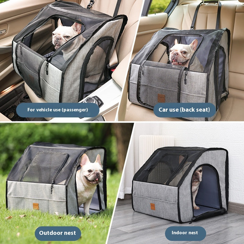 Foldable Waterproof Dog Cage with Thickened Pet Mat for Travel & Home