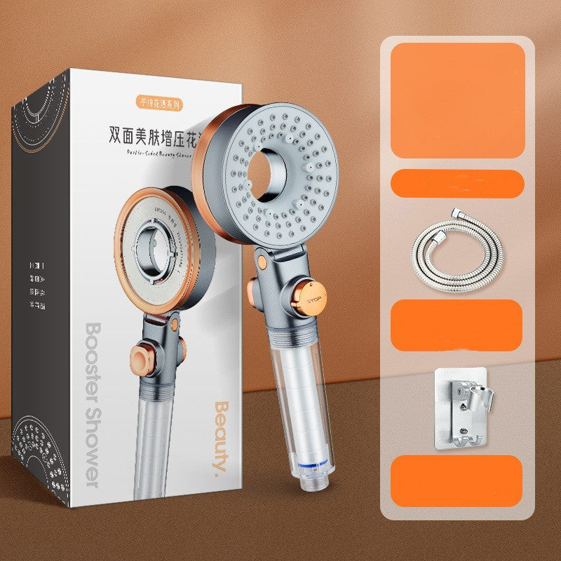 Pressurized Water Shower Head with Dechlorination Filter for Skin Care and Beauty