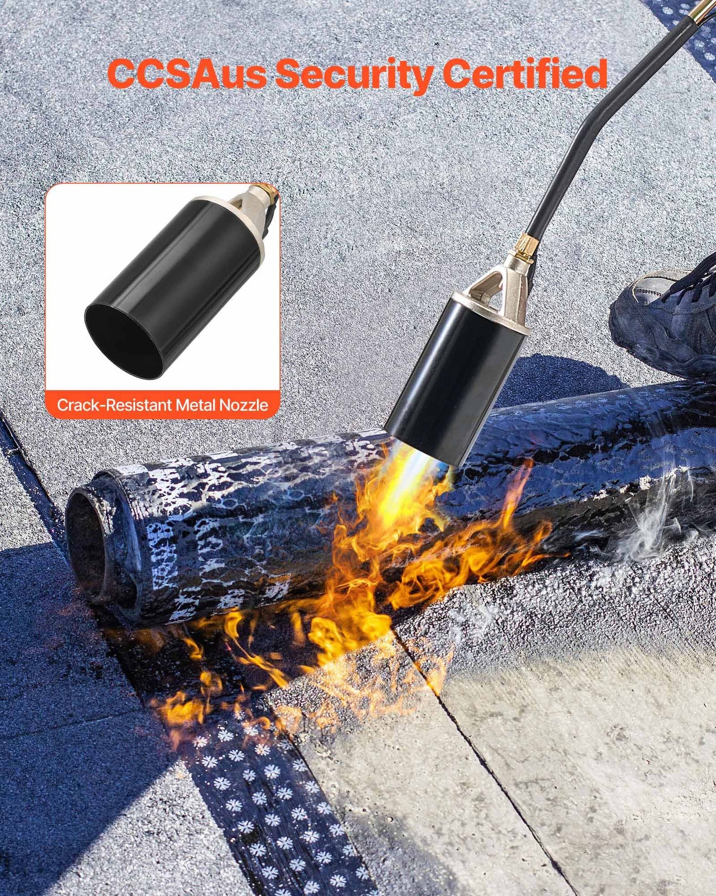Propane Weed Torch Burner 1.8 Million BTU Ice Snow Melter with 10ft Hose
