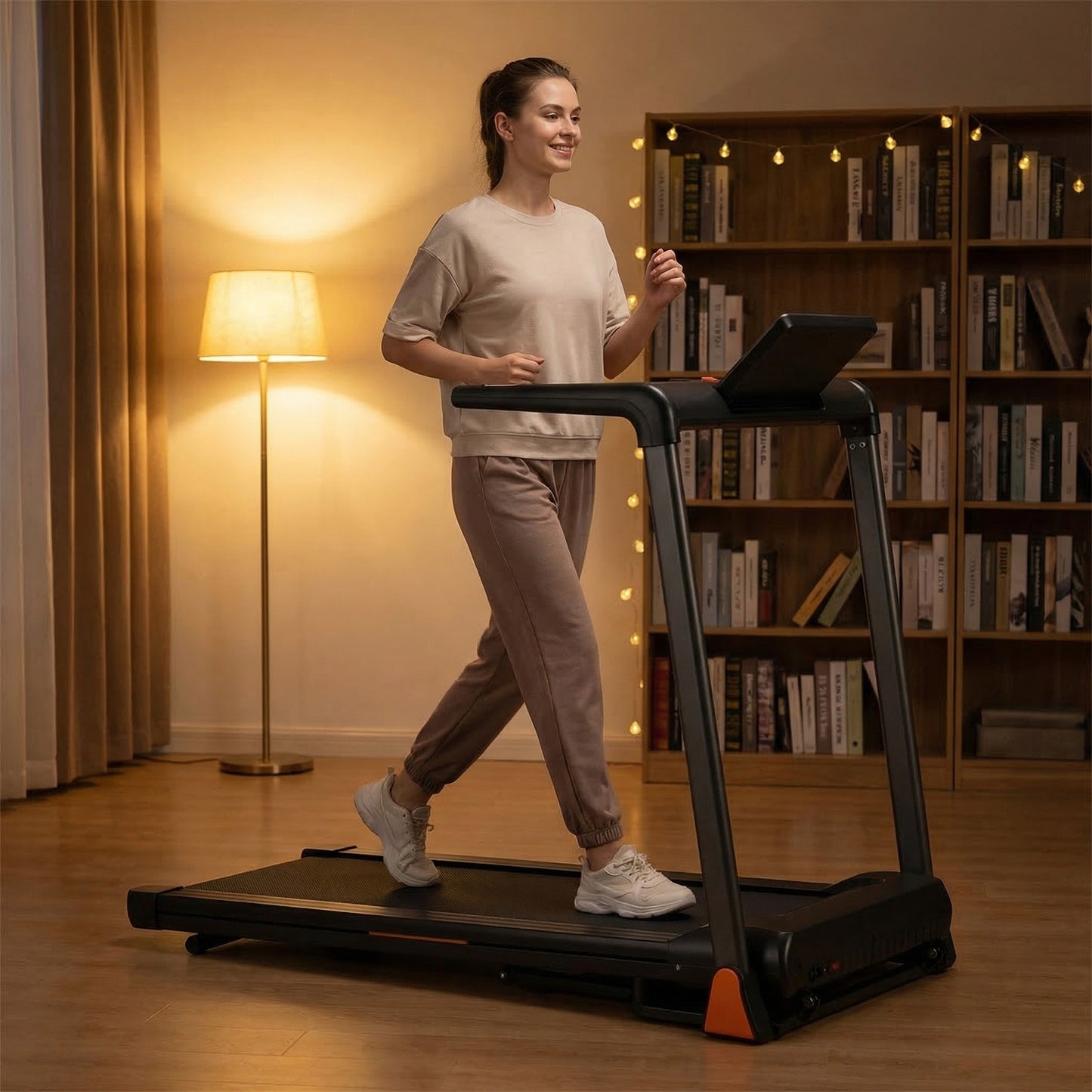 Folding Treadmill - 3.5 HP, 330 lbs Capacity, LED Display