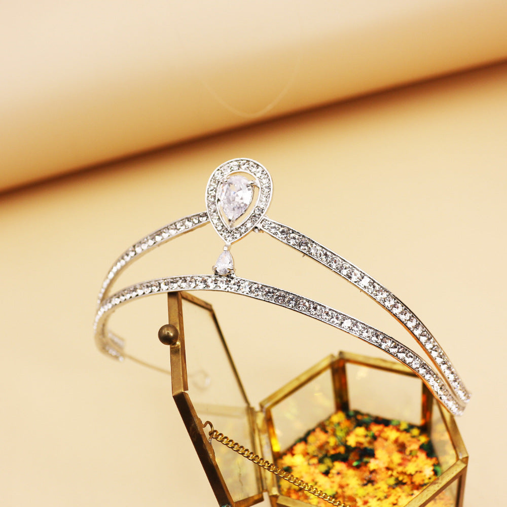 Wedding Bride Crown - White Crystal Alloy Tiara