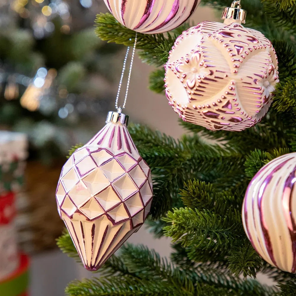 16-Piece Shatterproof Christmas Ball Ornaments Set - Hand-Painted Holiday Decor