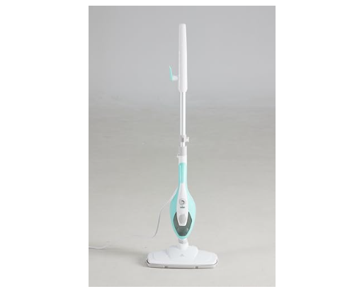 10-in-1 Steam Mop with Detachable Handheld Cleaner - White & Green