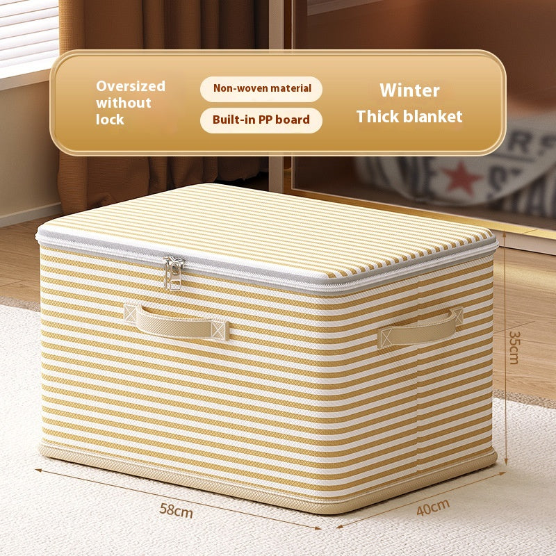 Large Lockable Clothes Storage Box with Handles for Home Organization