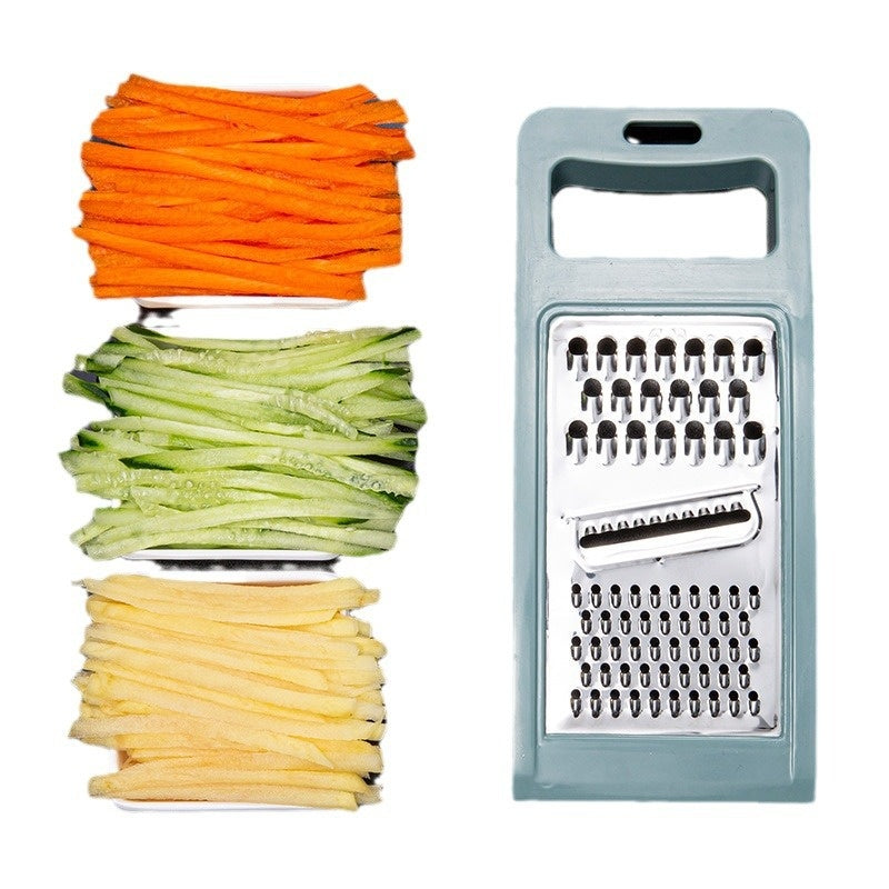 Kitchen Vegetable and Potato Chopper Grater with Handle - Pink & Blue