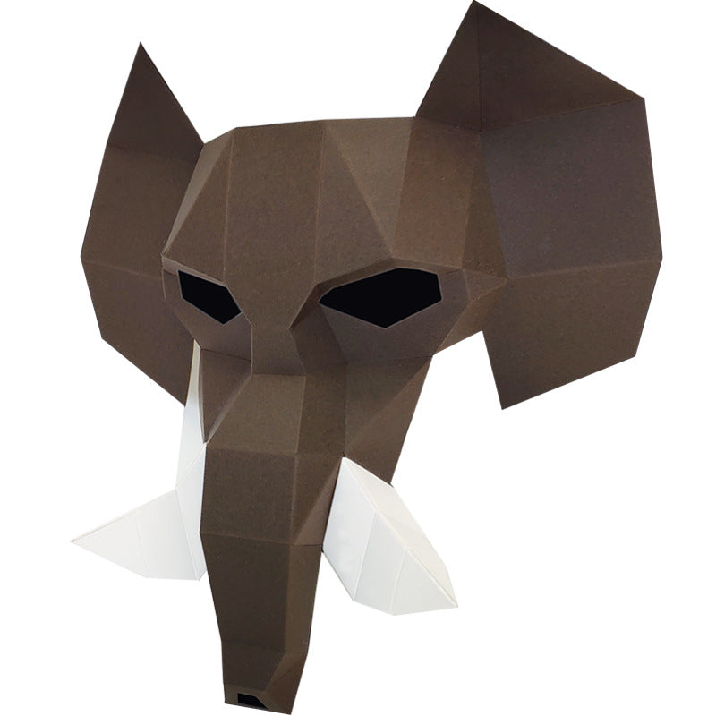 Half Face Masks for Party, Halloween & Cosplay - Fox, Panda, Elk, Elephant Styles
