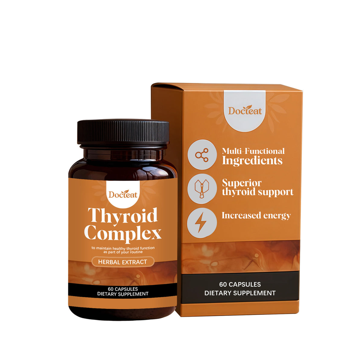 Thyroid Support Capsules - Natural Hormone Balance Supplement, 60 Capsules