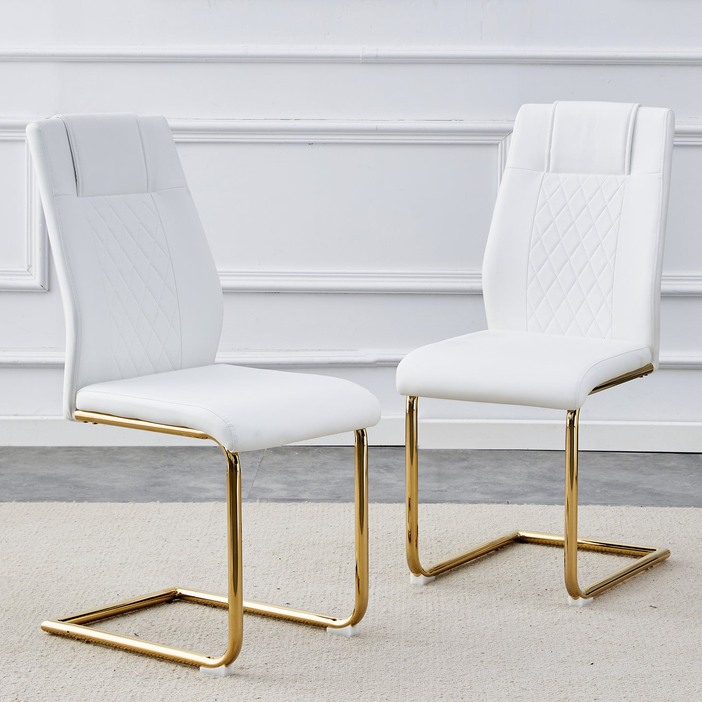 Modern Dining Chairs, Room And Golden Leg Cushioned Chairs Made Of