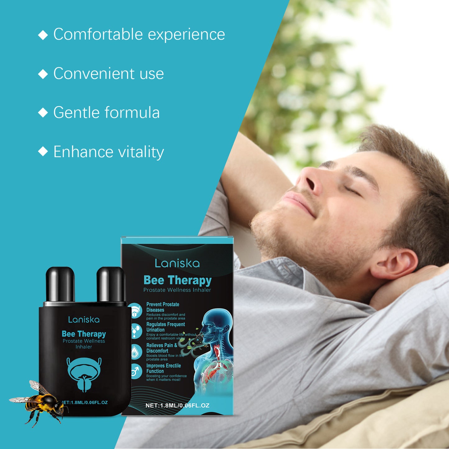 Male Nasal Care Inhaler 1.8ml for Vitality & Discomfort Relief