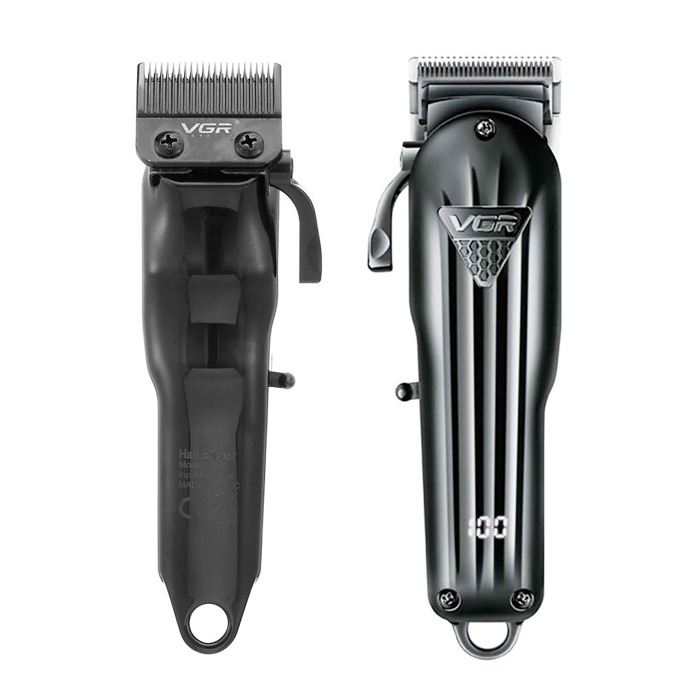 Gradient Electric Hair Clipper Head - USB Charging, Black