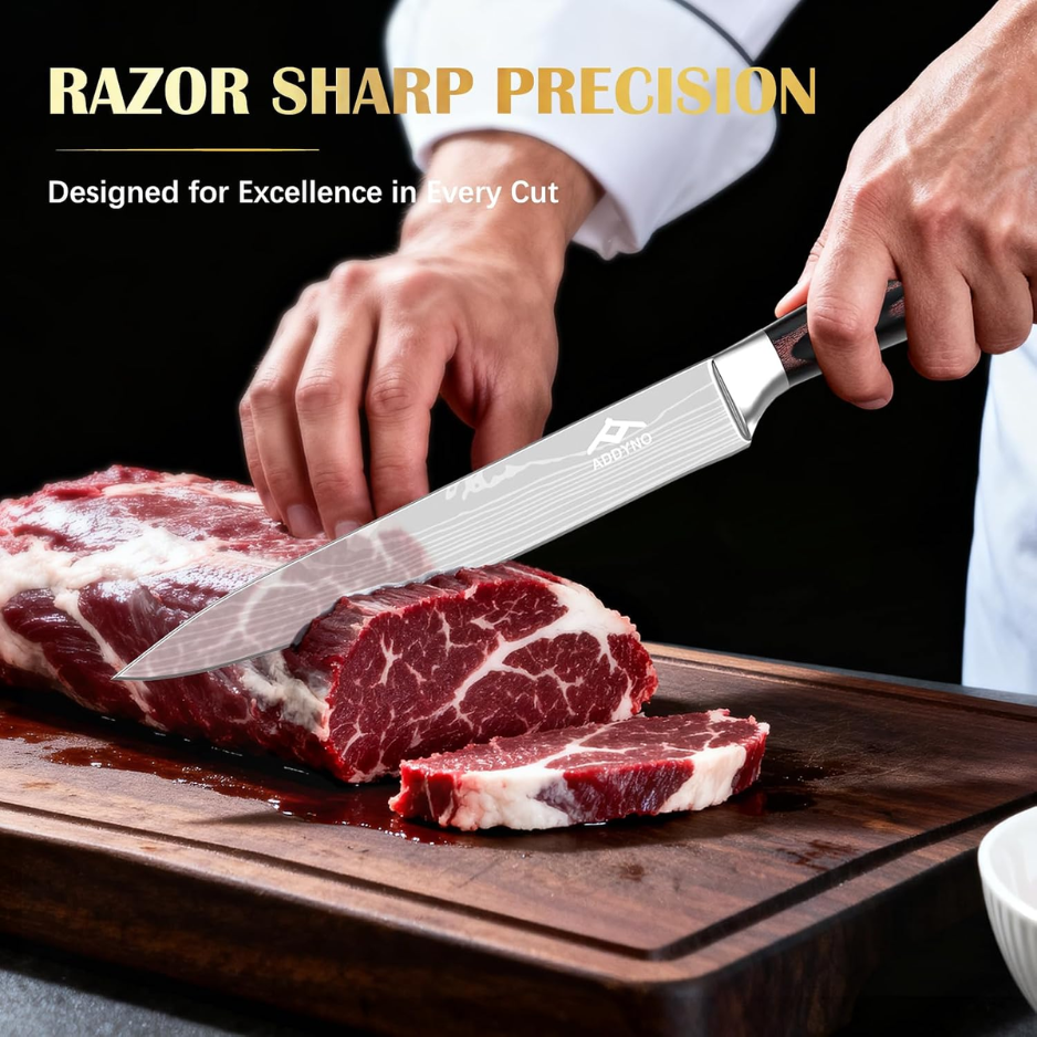 Japanese High Carbon Stainless Steel Knife Set - 8" Chef & 4" Paring