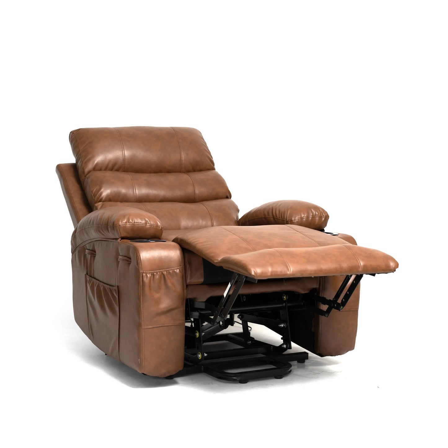 Electric Power Lift Recliner Chair with Massage & Heat - Brown