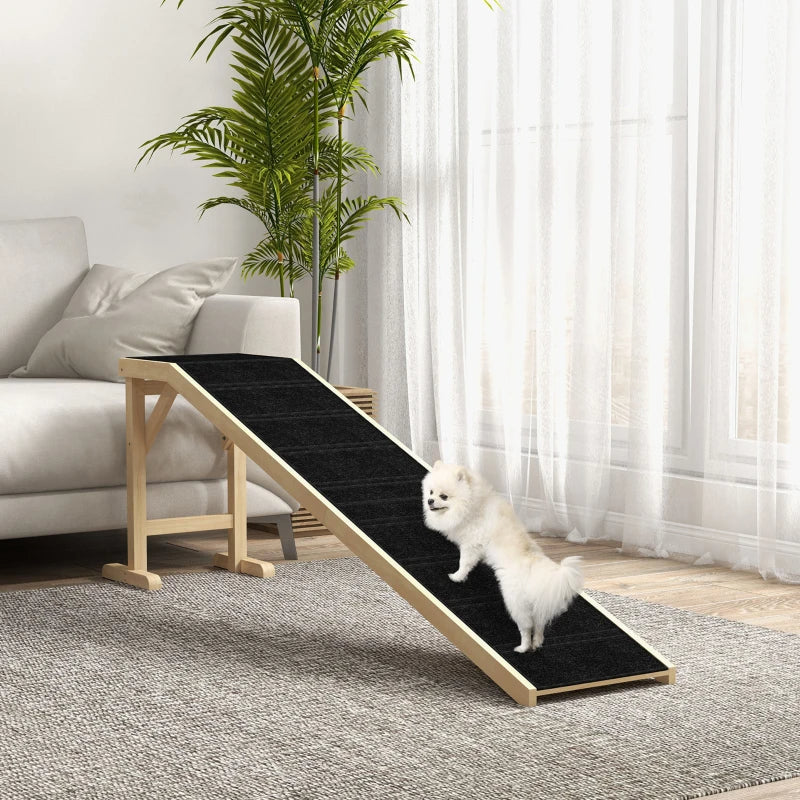 Dog Ramp for Bed with Non-Slip Carpet and Top Platform - Heavy Duty Pet Steps
