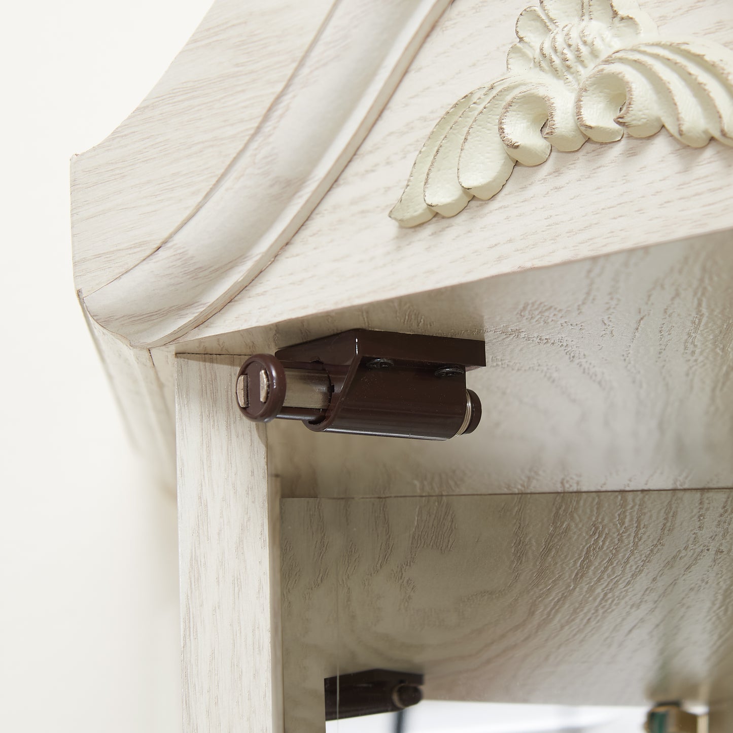Glass Cabinet Lighted Corner Display Curio Cabinet, With Light