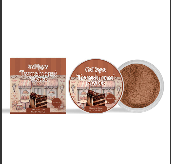 Lightweight Clear Oil Control Setting Powder with Puff - 6g Makeup Loose Powder