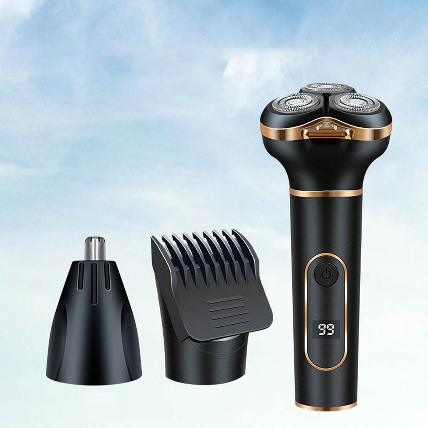 Cordless Electric Shaving Machine Men 3 In 1 For Beard Nose Hair
