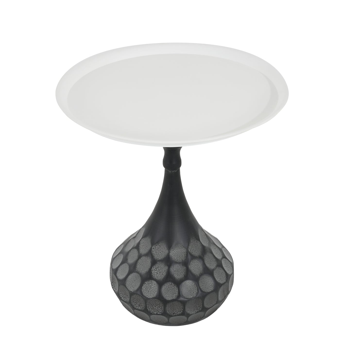 Accent Metal Coffee Table, Pedestal Table For Living Room,