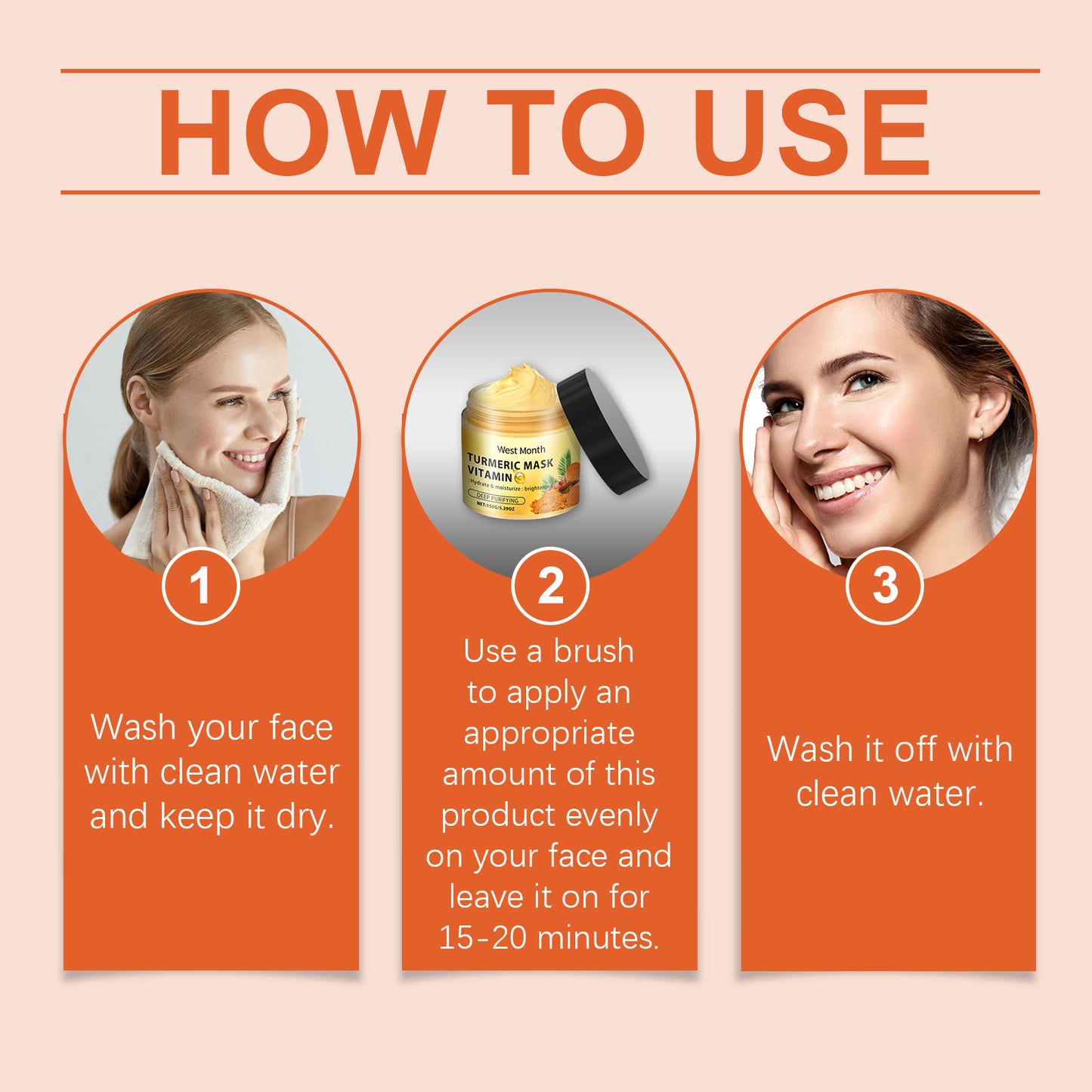 Vitamin C Turmeric Mud Mask - Deep Pore Cleansing & Brightening Facial Care