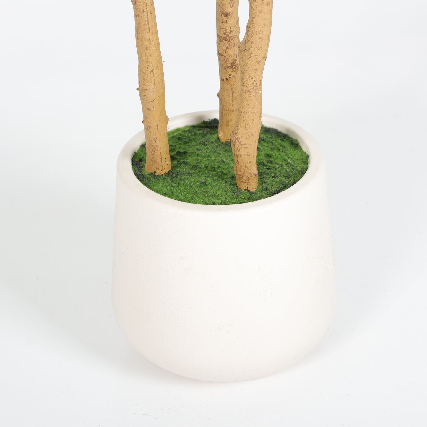 Artificial Fiddle Leaf Fig Tree in White Pot - 63 Inches
