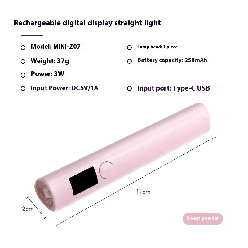 Rechargeable Nail Lamp LED Manicure Light Digital Display