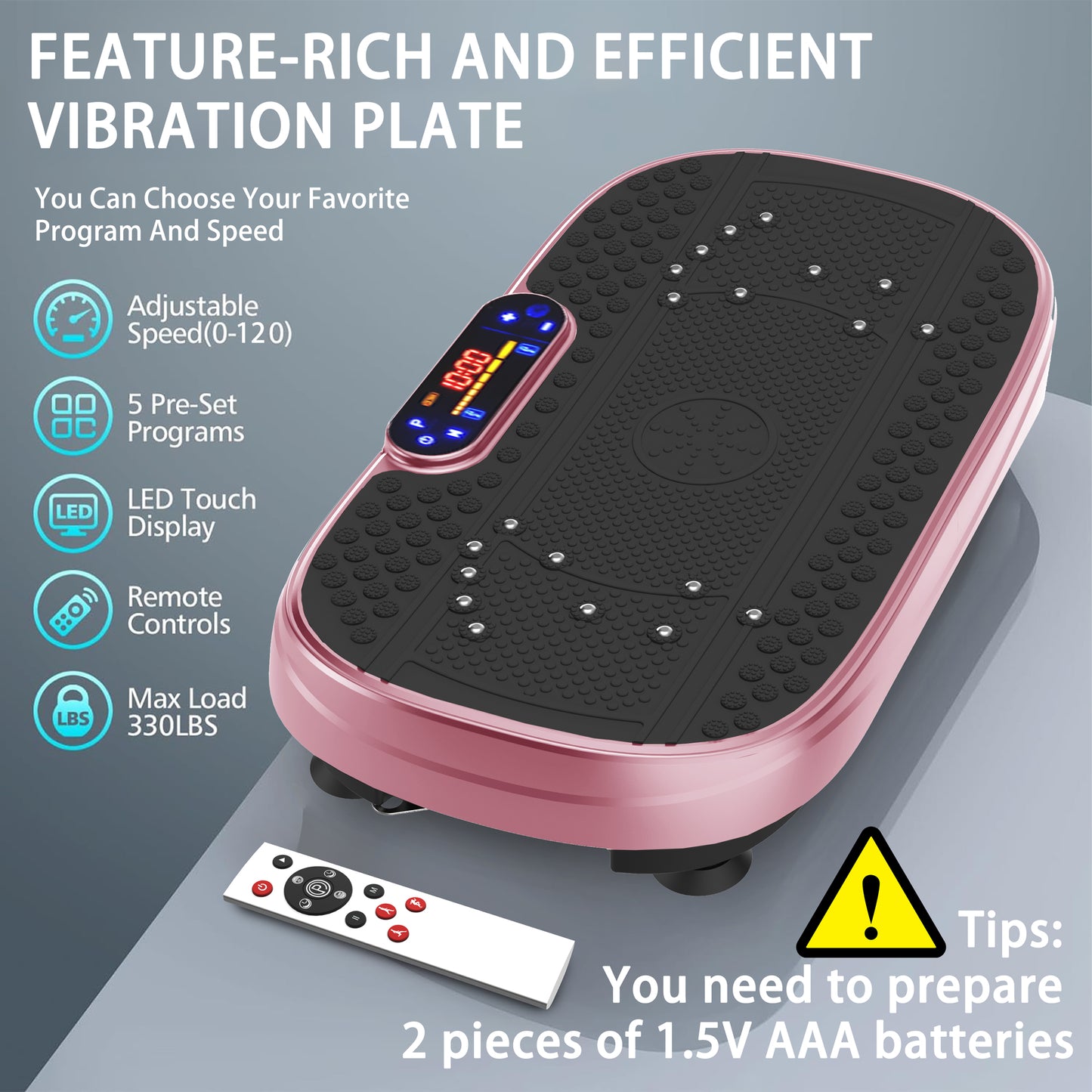 Vibration Plate Fitness Platform - Rose Red Exercise Machine