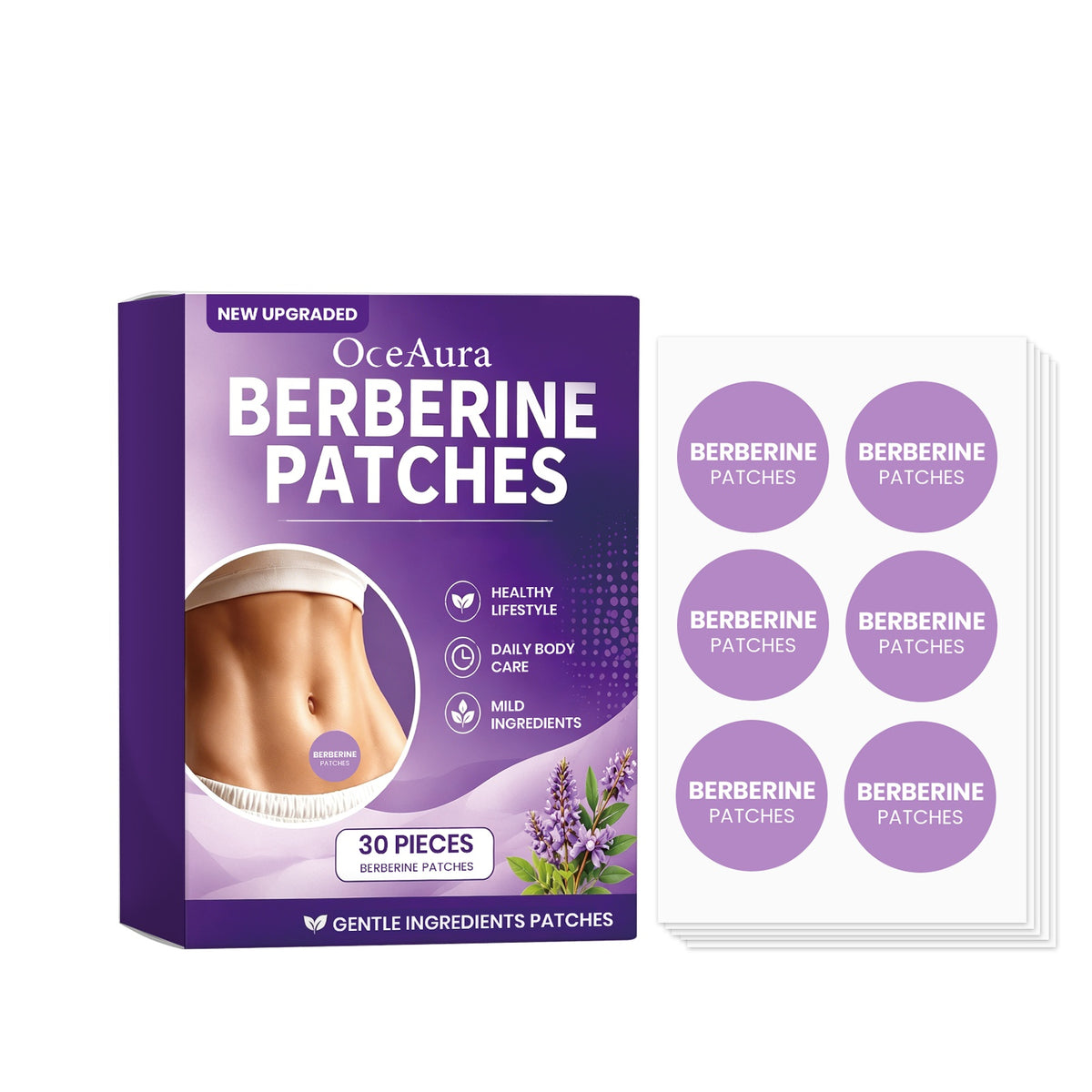 Berberine Detox Patches for Skin & Overall Health - 30 Pieces