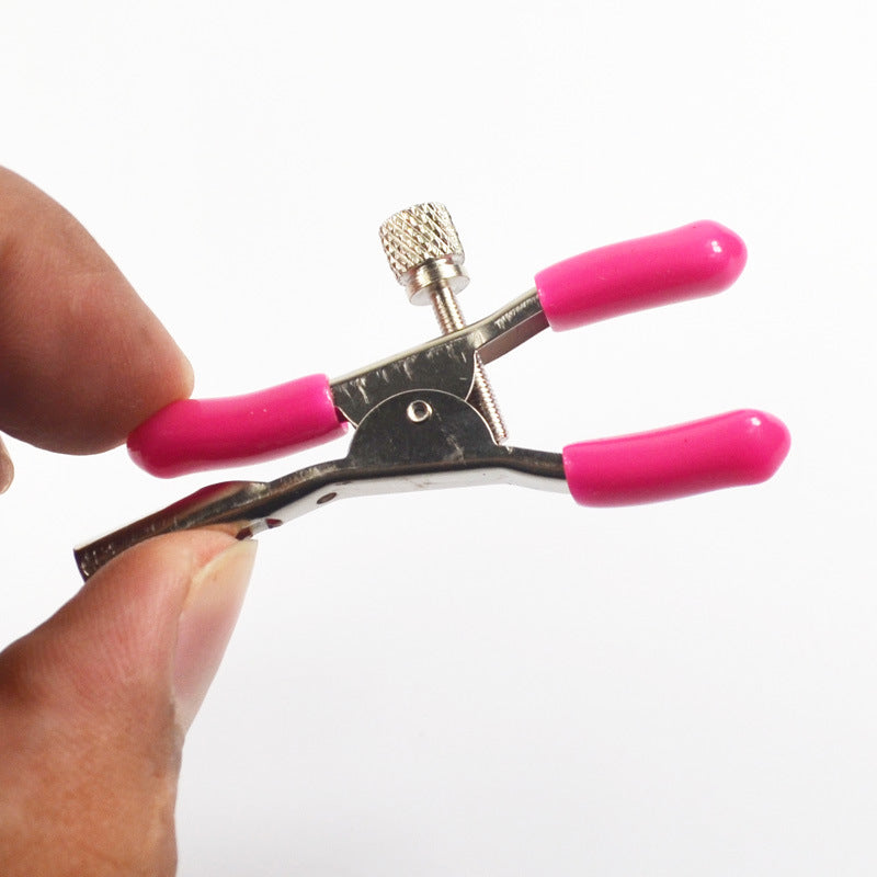 Adult Flirting Breast Clip with Colorful Copper Bell - Seductive Lingerie Accessory
