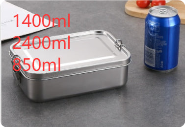 304 Stainless Steel Lunch Box Food Grade with Lid and Partition Options