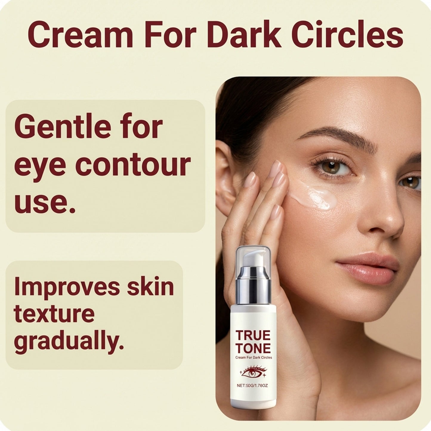 Eye Cream for Moisturizing - 50g Targeted Skin Care for Morning & Evening