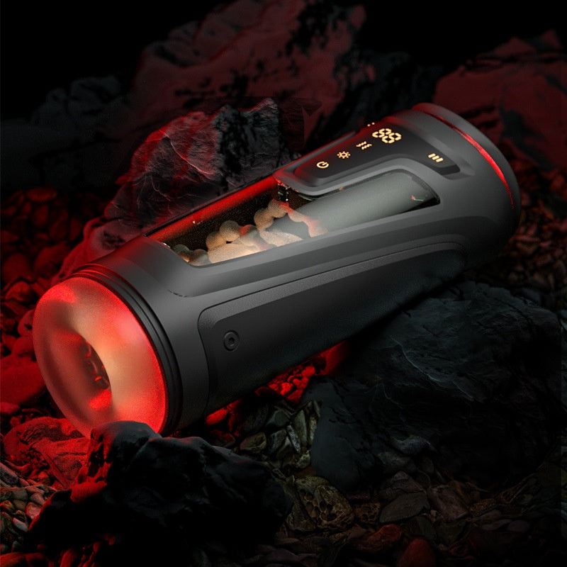 Automatic Retractable Heating Toy with Digital Display - Black