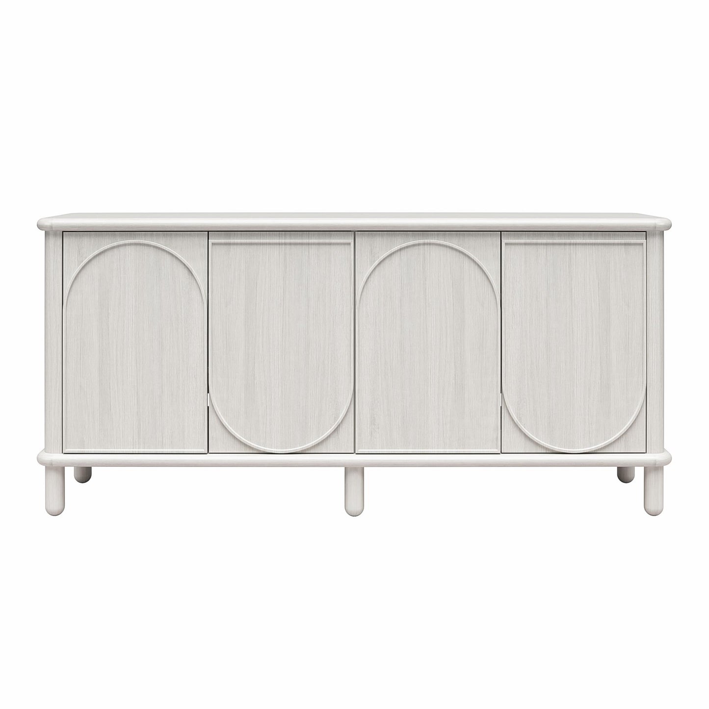 Rustic White Selena Credenza - Home Office Storage Unit