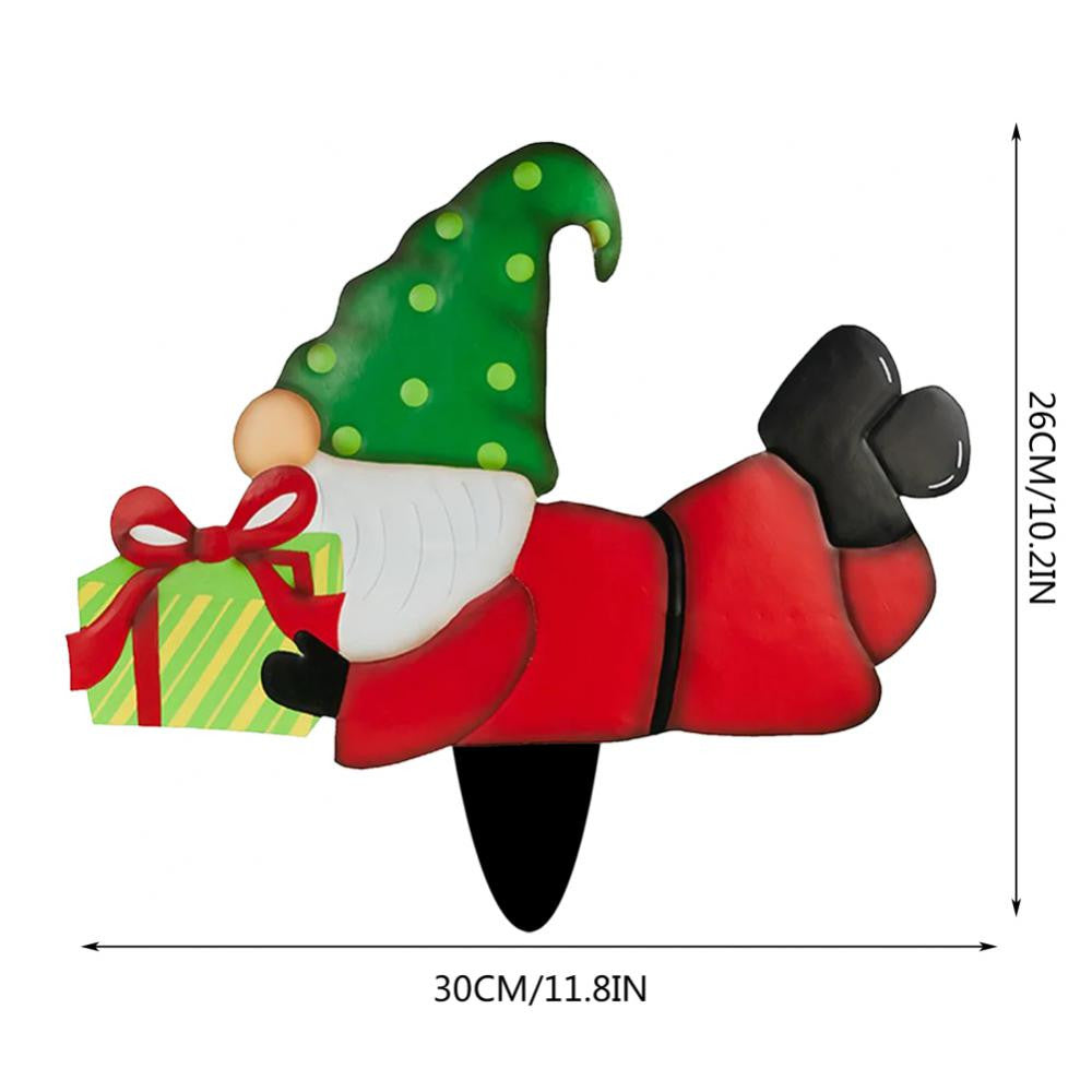 Gifting Series Gnome Metal Christmas Decor - Dwarf Santa Courtyard Figurine
