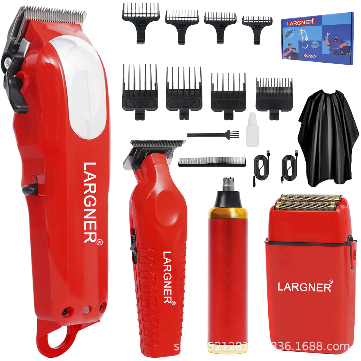 Rechargeable Electric Shaver with LED Display & Floating Head