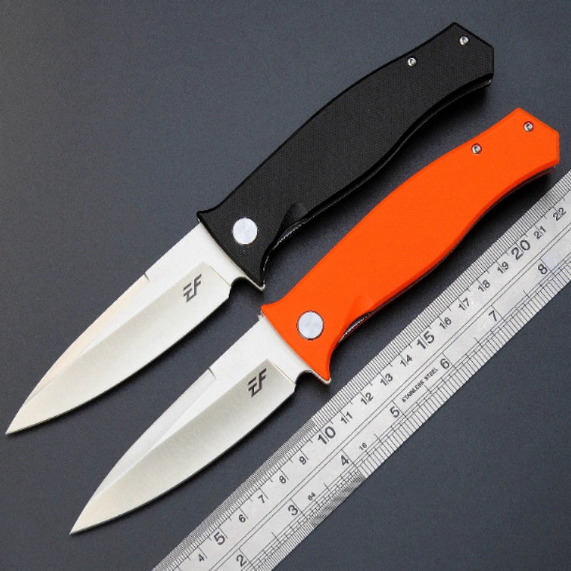 Folding Steel Blade Utility Knife with Stainless Steel Handle - Compact & Durable