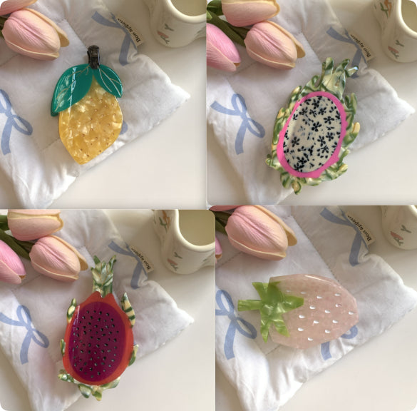 Korean Style Fruit Acetate Hair Claw Clip - Multiple Designs