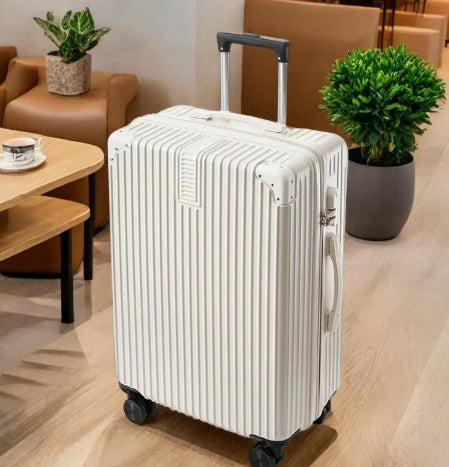 Lightweight Travel Trolley Suitcase with 360° Wheels and Carbon Fiber Construction