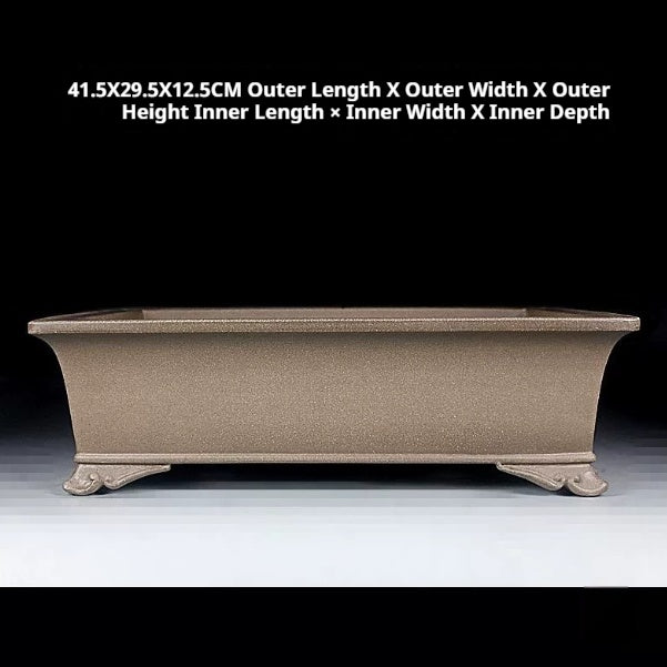 Purple Sand Bonsai Flower Pot 41.5x29.5x12.5cm Classical Garden Planter