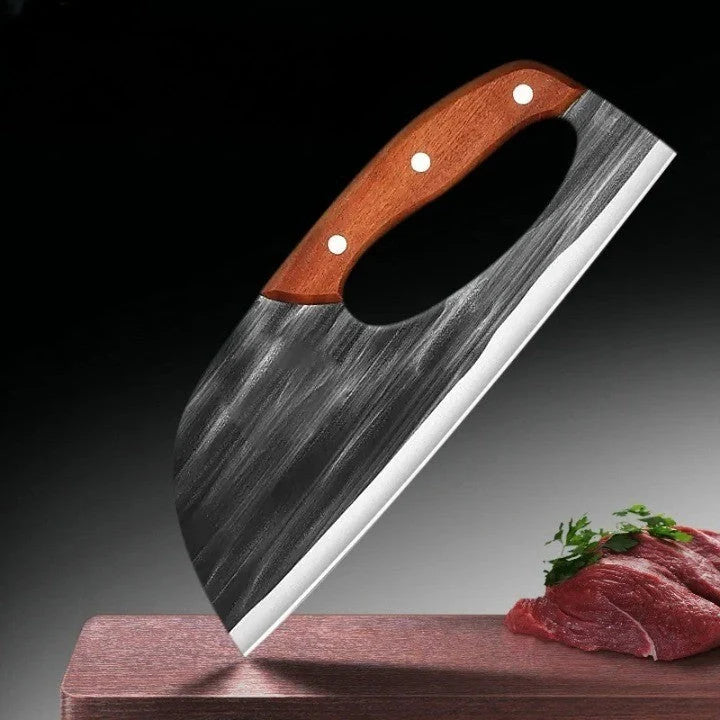 Fish Head Knife Stainless Steel Kitchen Cutting Tool - Forging Pattern, Multiple Thicknesses