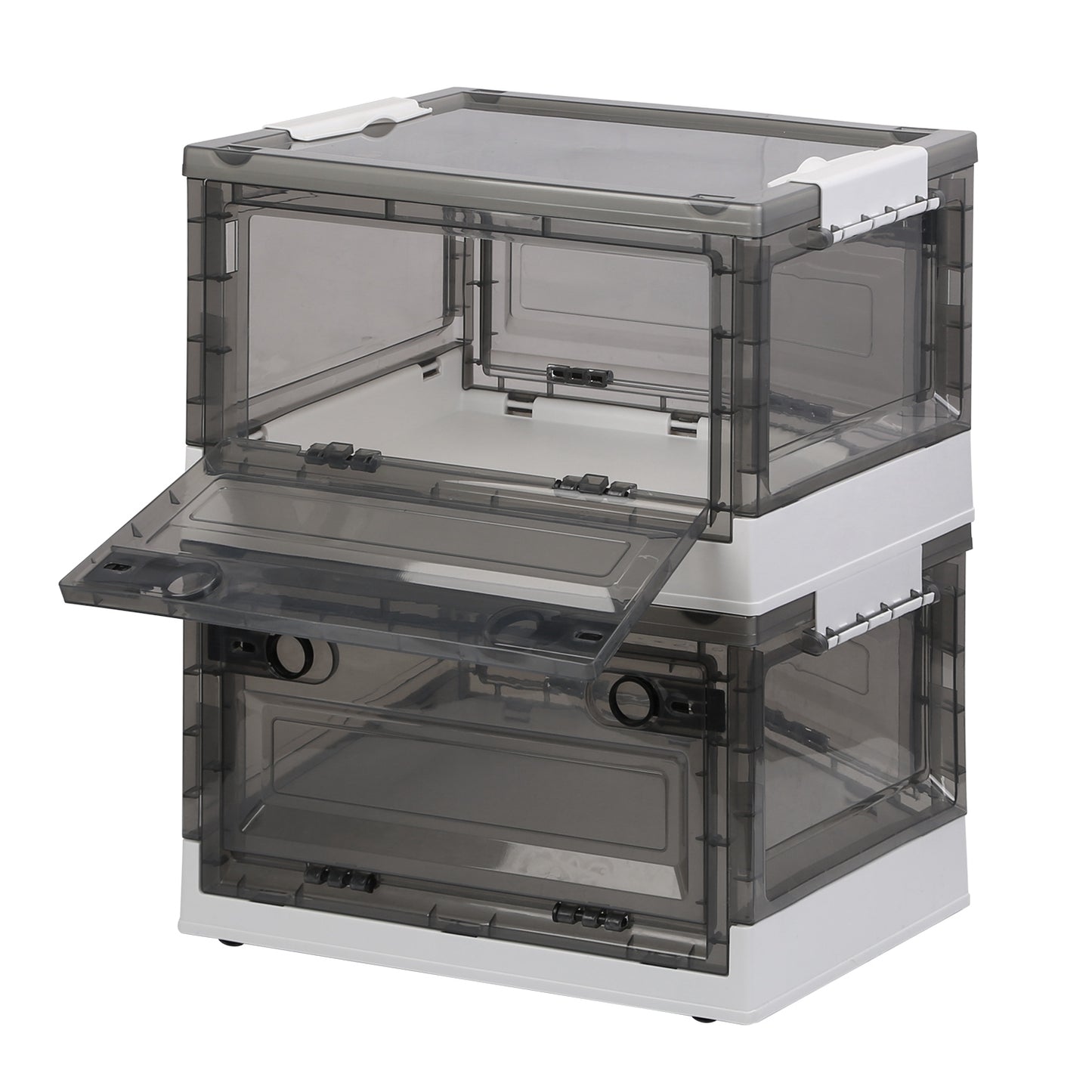 Foldable Storage Bins - Collapsible Organizer with Wheels