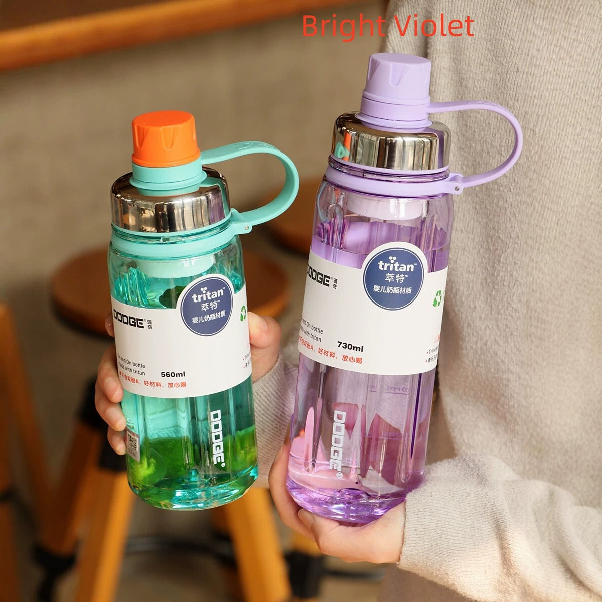 Large Capacity Sports Water Bottle for Outdoor Fitness 730ml Tritan